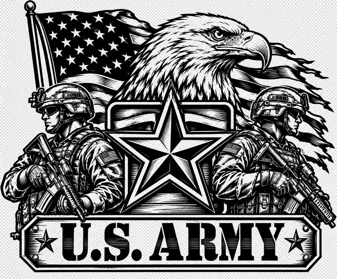 U.S. Army artwork by R&K Custom Laser Engraving